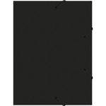 Папка-короб на резинке Бюрократ, А4 пластиковая, 500 мкм, корешок 25 мм., черная