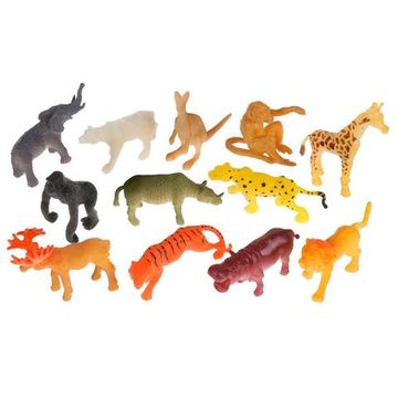 Игрушка пластизоль дикие животные 1,5" асс. 12 шт, пак с хэд ИГРАЕМ ВМЕСТЕ
