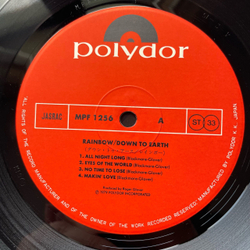 Винтажная виниловая пластинка LP Rainbow Down To Earth (Япония 1979) (Без Оби)