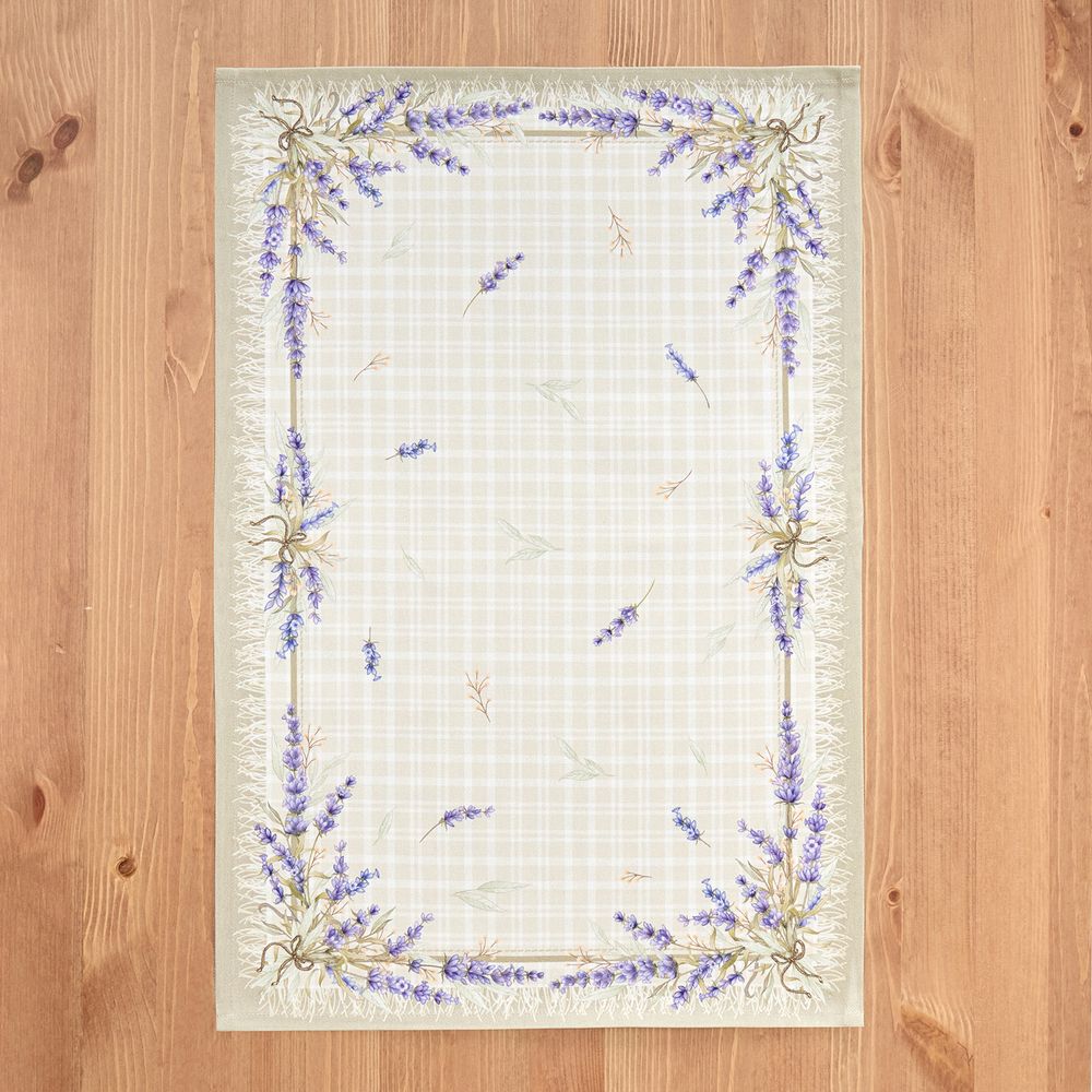 НАБОР ПОЛОТЕНЕЦ ИЗ 2-Х ШТ "ДУША ПРОВАНСА",40Х60СМ, 100% ХЛОПОК,ТВИЛ,КЛЕТКА