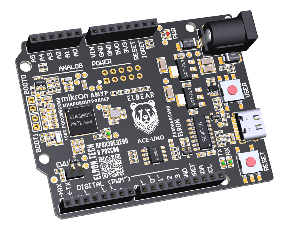 Комплект ELBEAR ACE-UNO DEV KIT 32Мб (MIK32 Амур) + программатор ELJTAG