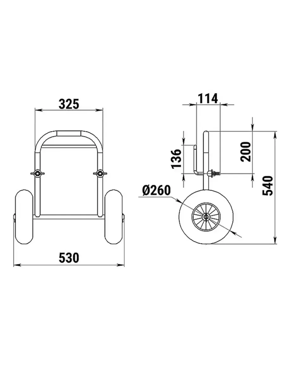 Тележка для транспортировки лодки