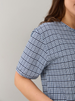 Туника Т-012/клеточкасиний-голубая