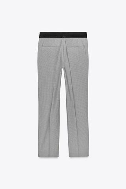 ZARA УКОРОЧЕННЫЕ БРЮКИ ИЗ МЯГКОЙ ТКАНИ, СЕРЫЙ С МЕЛАНЖЕВЫМ ЭФФЕКТОМ