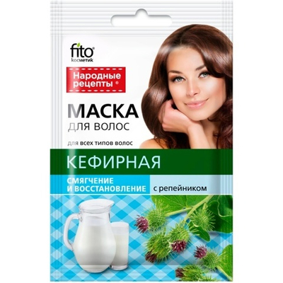 ФК Народные рецепты Маска д/волос Кефирная 30мл.