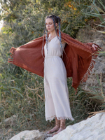 Накидка Chintamani с рукавами (терракотовый)