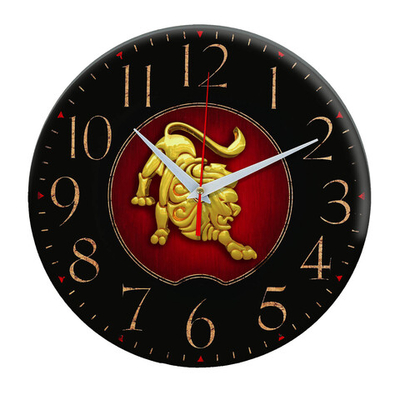 Часы настенные "Знаки зодиака" Золотой Лев Декор для дома, подарок