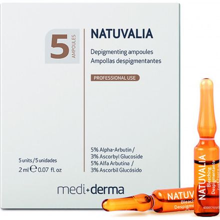 NATUVALIA Bleaching ampoules – Концентрат депигментирующий в ампулах, 5 шт. по 2 мл