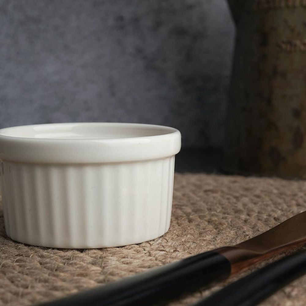 Соусник 80 мл d 7 см h4 см круглый Рамекин белый фарфор   Noble [1]