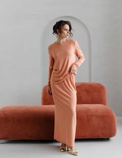 Лонгслив коралловый