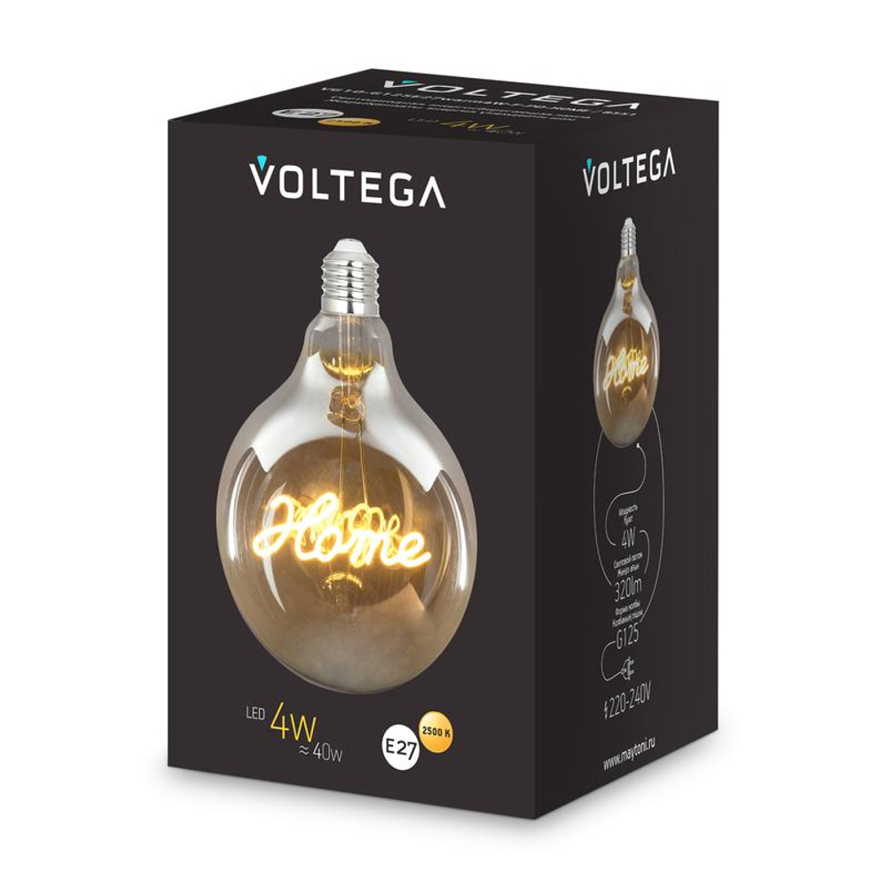 Лампа светодиодная Loft Led G125 4Вт 2500К E27 Voltega 8551