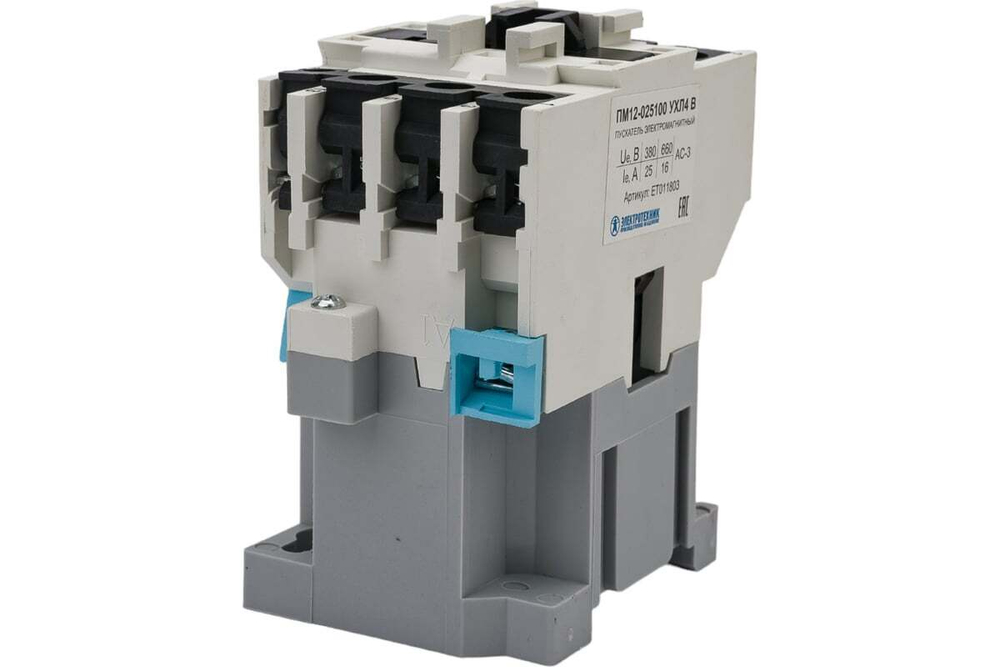 Пускатель магнитный ПМ12-025100 УХЛ4 В, 380В/50Гц, 1з, 25А, , без реле, IP00 ЭТ ET011803
