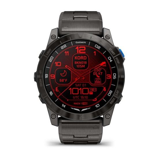 Умные авиационные часы Garmin D2™ Mach 1 Pro с титановым браслетом