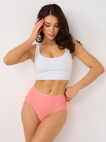 Гладкие бесшовные высокие трусики (Размер: L) (Цвет: кремовый)