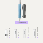 Силиконовая накладка Paperlike Pencil Grips V2 - 2 шт.  Grey / Blue