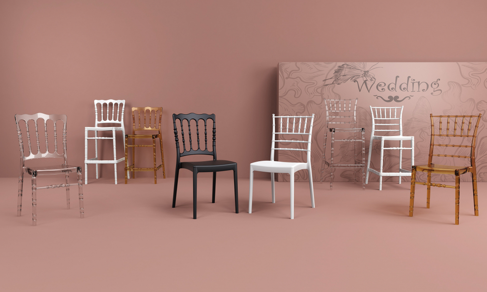 Стул прозрачный барный Siesta Contract Chiavari Bar 75, прозрачный