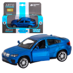 Модель 1:43 BMW X6,синий, откр. двери, инерция