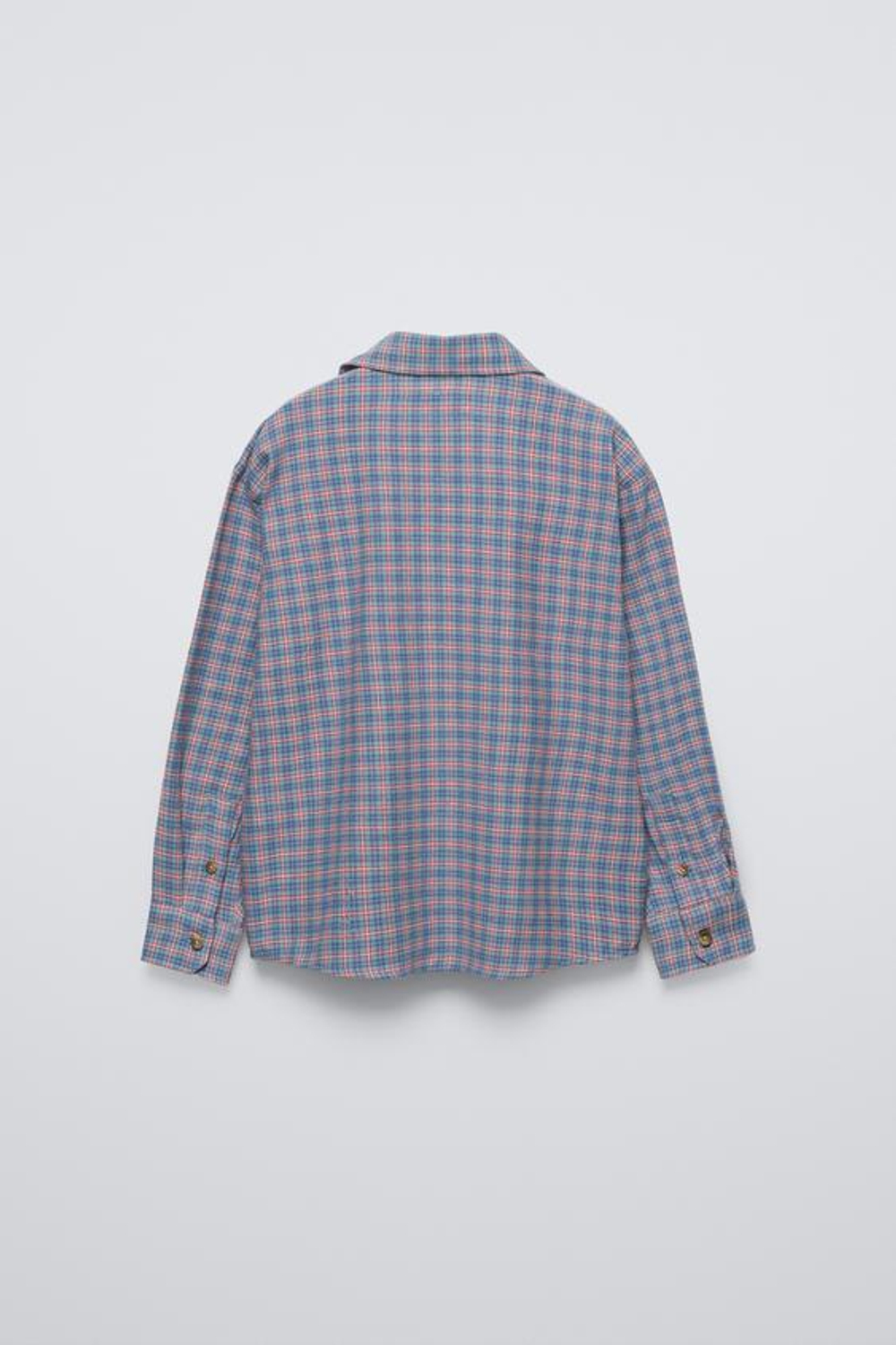 ZARA РУБАШКА ИЗ ФЛАНЕЛИ В КЛЕТКУ, КРАСНОВАТЫЙ