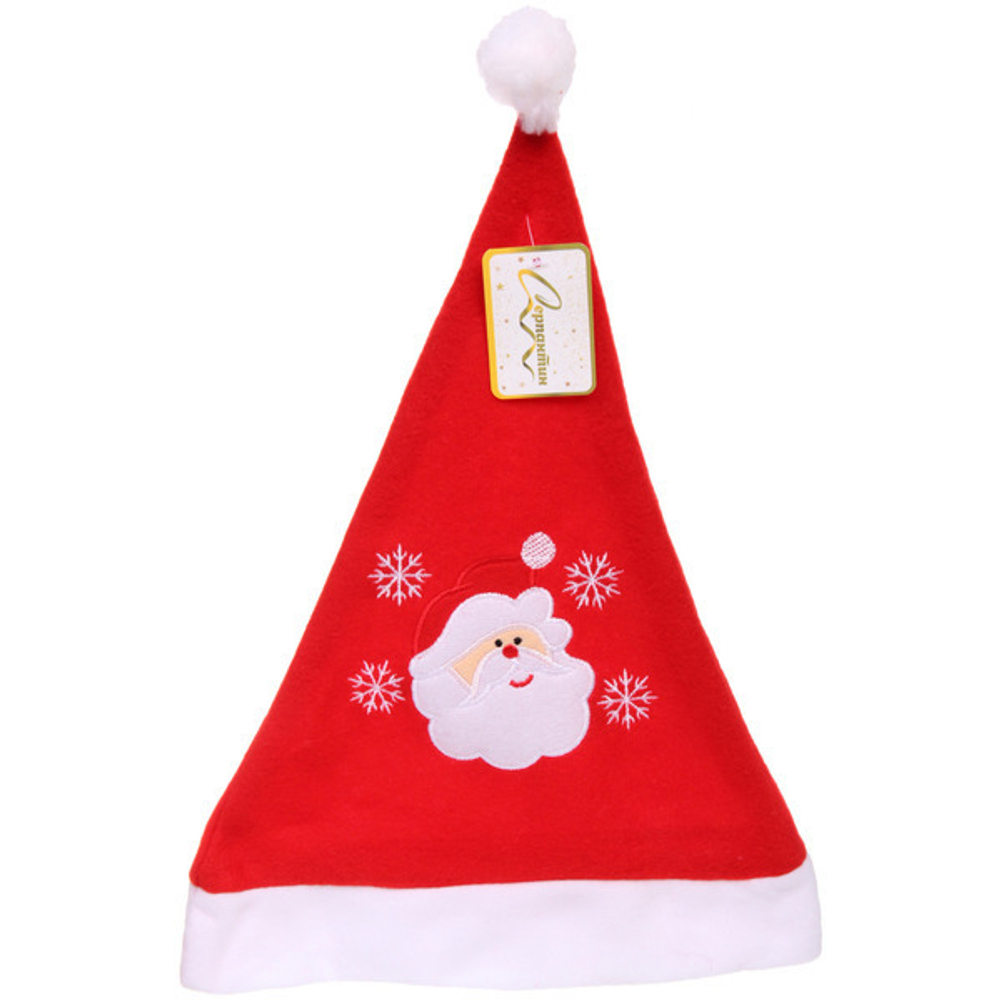 Колпак новогодний «Добрый Дедушка», красный