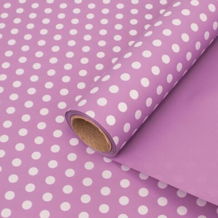 Пленка Фаворит 50см*10м "Горошек" СИРЕНЕВАЯ