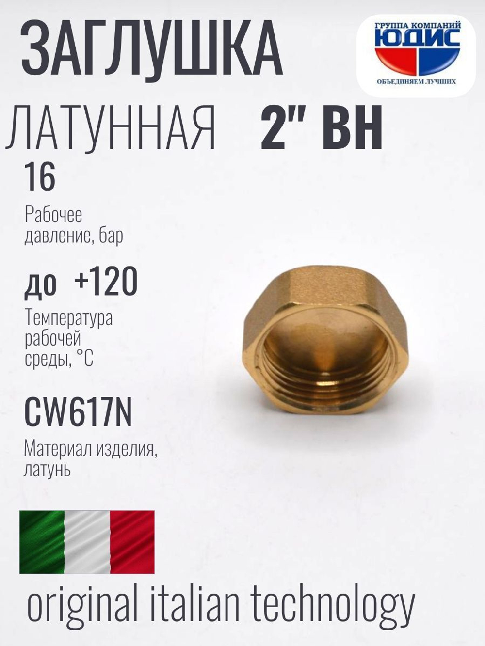 Заглушка  латун  2" Г.  ViEiR  (60/2шт)