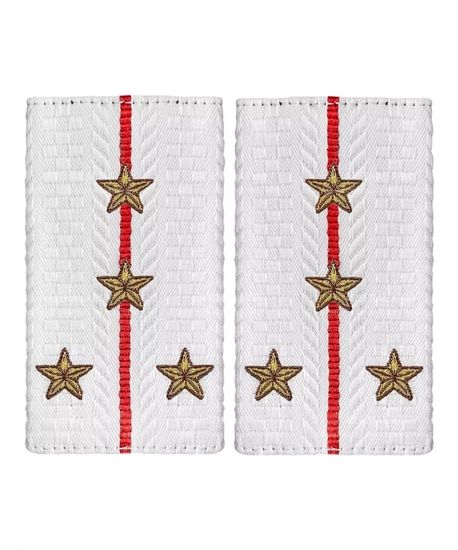 Фальшпогоны вышит. "Полиция МВД" нов\обр белые (Капитан)