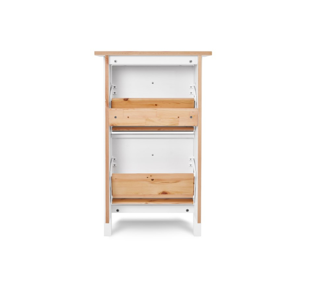 Обувница 2 ящика КЫМОР (HEMNES), 59х22х101 см, белый