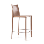 Стул полубарный Rolf, кожа капучино