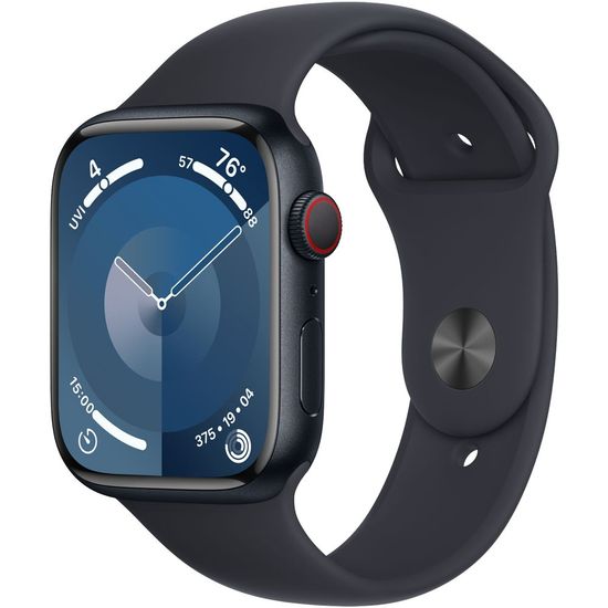 Apple Watch Series 9 GPS + Cellular 45mm Midnight Aluminium Case with Midnight Sport Band