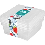 Комплект контейнеров для заморозки Asti квадратных 0,5л х 3 шт. (бесцветный)