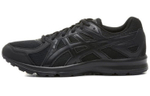 Asics Jog 100 2 comfortable soft elastic fabric, synthetic leather mesh, PU shock absorption, non-slip, wear-resistant, breathable, lightweight, low-cut training running shoes for men and women, the same style of Black warrior