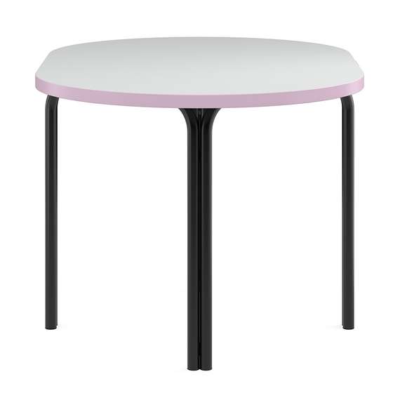 Столик кофейный ror, 75х50 см, черный/серый/розовый