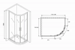 Душевой уголок ABBER Schwarzer Diamant AG01128B 120x80 стекло прозрачное/профиль черный