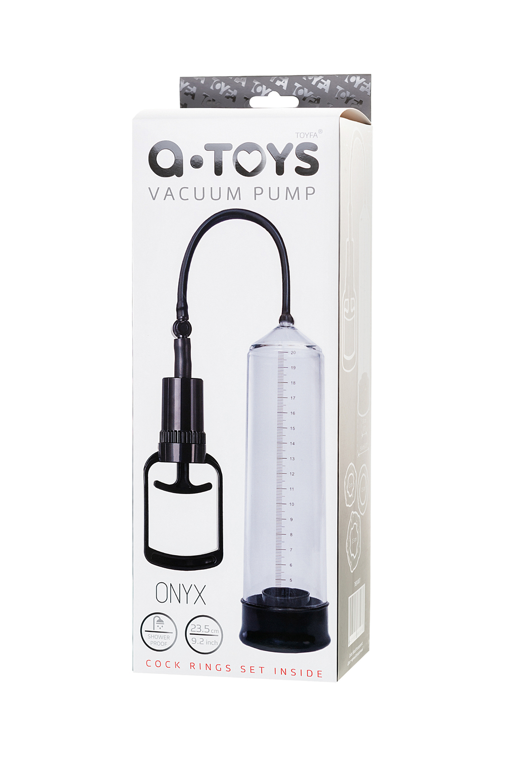 Помпа для пениса A-Toys by TOYFA Onyx, PVC, прозрачный, 23,5 см