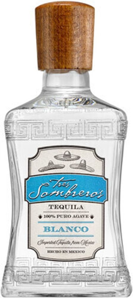 Текила Трес Сомбрерос Бланко