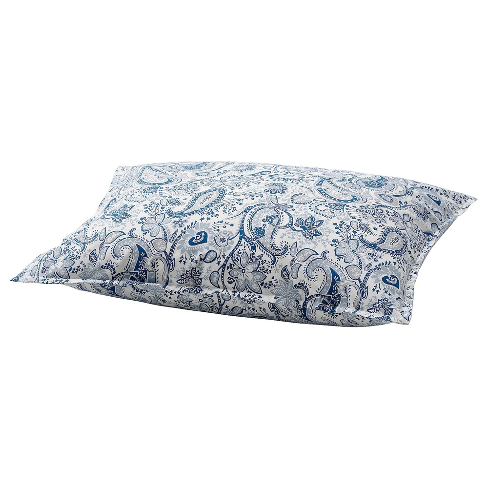 IKEA RODGERSIA  (ИКЕА РОДГЕРСИА)  -  Наволочка, синий/белый, 50x60 см