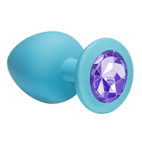 Анальная пробка 9,5см Lola Games Emotions Cutie Large Turquoise Light Purple Crystal 4013-04Lola