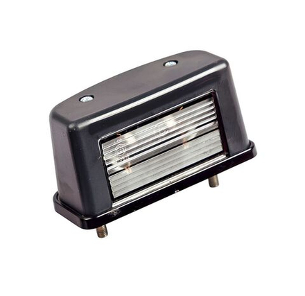 Подсветка номера грузовая черная Еврофура прямоугольная под лампу