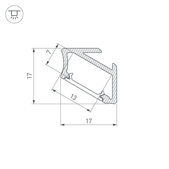 Профиль Arlight ALM-V60-2020 Anod 026693(1)