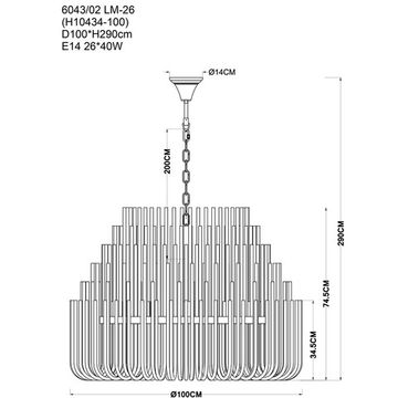 Подвесная люстра 26*Е14 6043/02 LM-26 хром Bianca Divinare