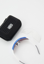 Спортивные очки с диоптриями 100% Speedcraft SL / Matte White Metallic Blue / HiPER Blue Multilayer Mirror Lens