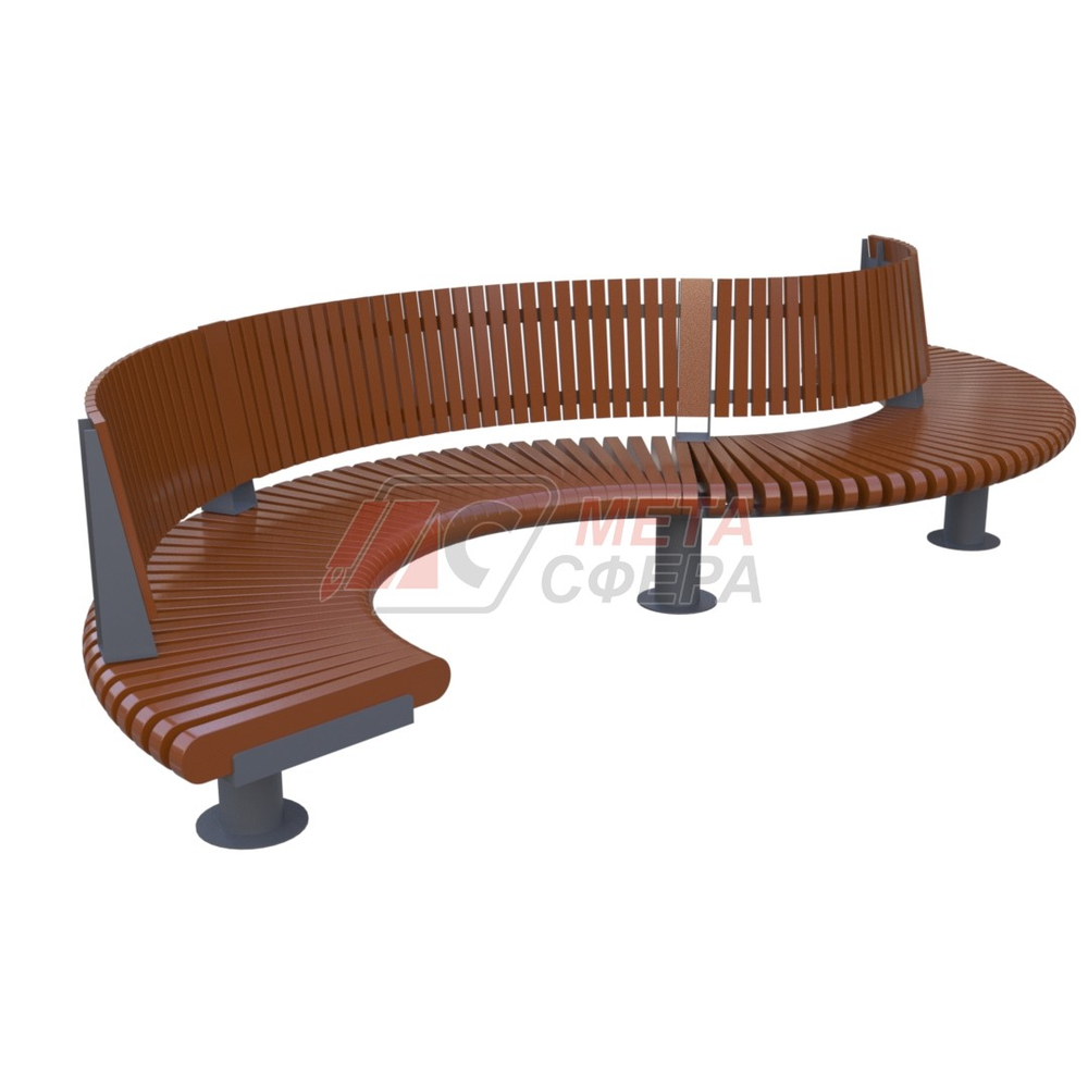 Скамейка Rail Road 01 Змейка