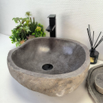 Раковина из речного камня RS-63520 (47*41*15) 0122