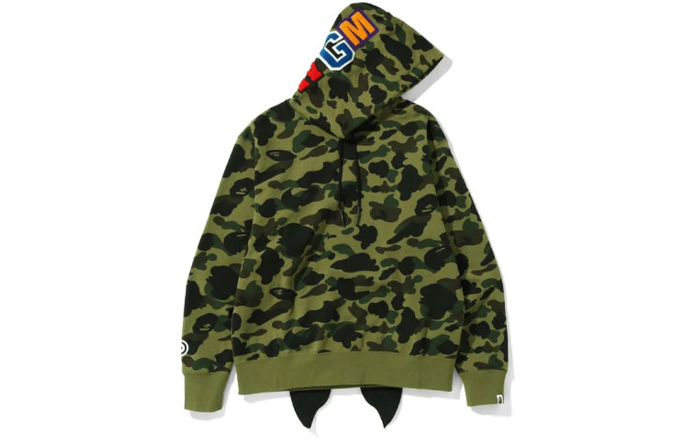 A Bathing Ape 1st Camo Shark Relaxed Fit Fullover Худи зеленый