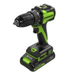 Дрель-шуруповерт акк. Greenworks DD345, 24V, б/щет, 27/45 Нм,13мм,2х2Ач,ЗУ,кор (3708307CUC)