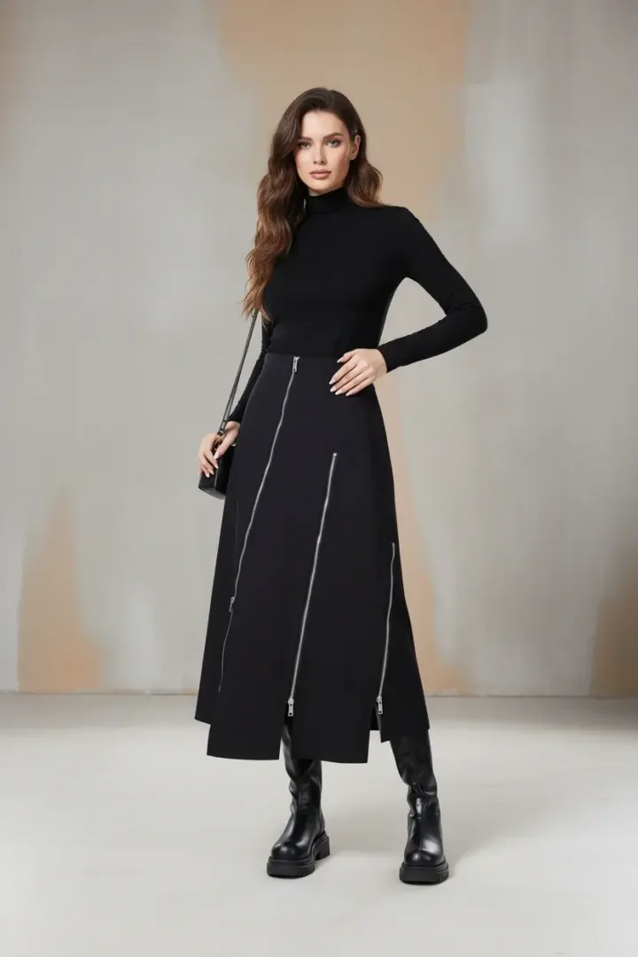 Юбка с молниями «ZIPA»