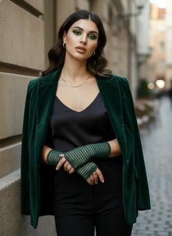 Митенки 0601-49 зеленый