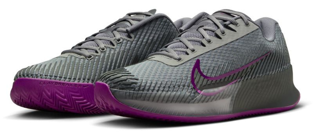 Мужские кроссовки теннисные Nike Zoom Vapor 11 Clay - серый