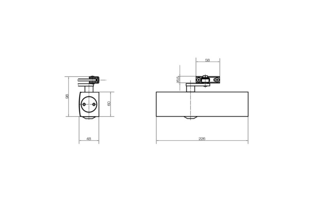 Доводчик GEZE TS-2000 EN2/4/5 со станд. тягой, серебро до 120 кг