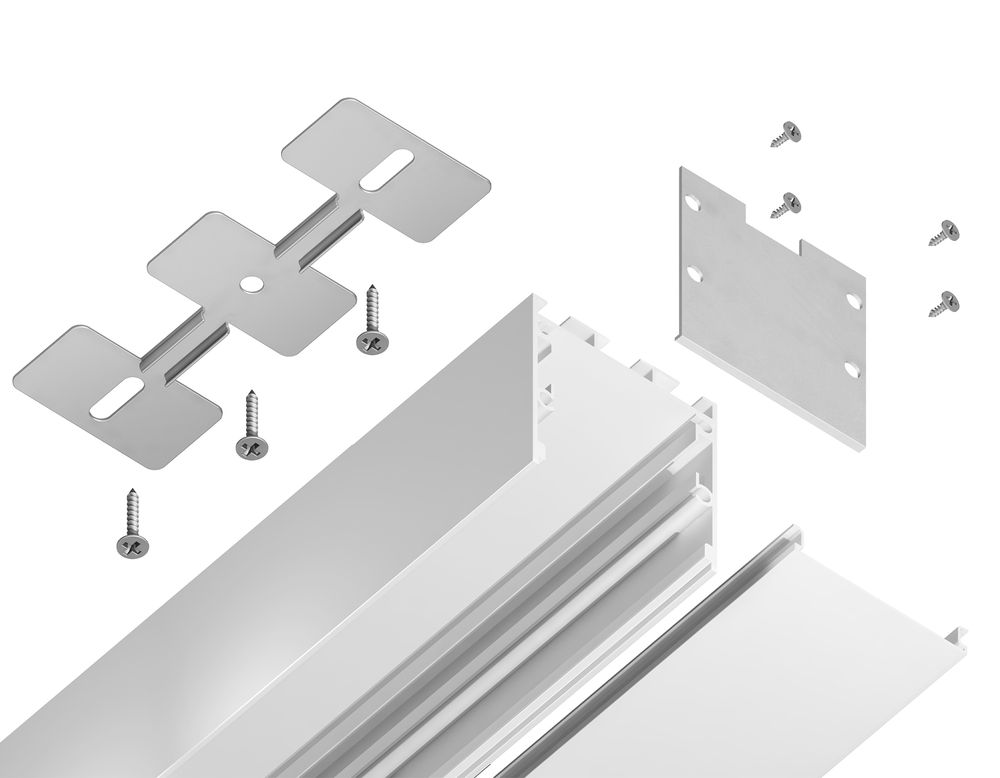Ambrella Алюминиевый профиль накладной/подвесной "Profile System" 35*35 для светодиодной ленты до 26мм Profile System GP2550WH